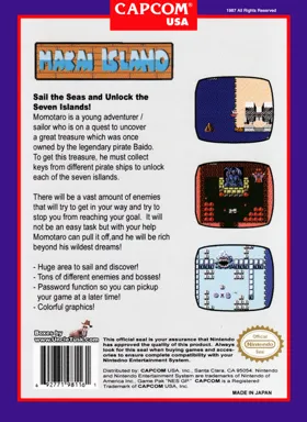 Makai Island (USA) (Proto) box cover back